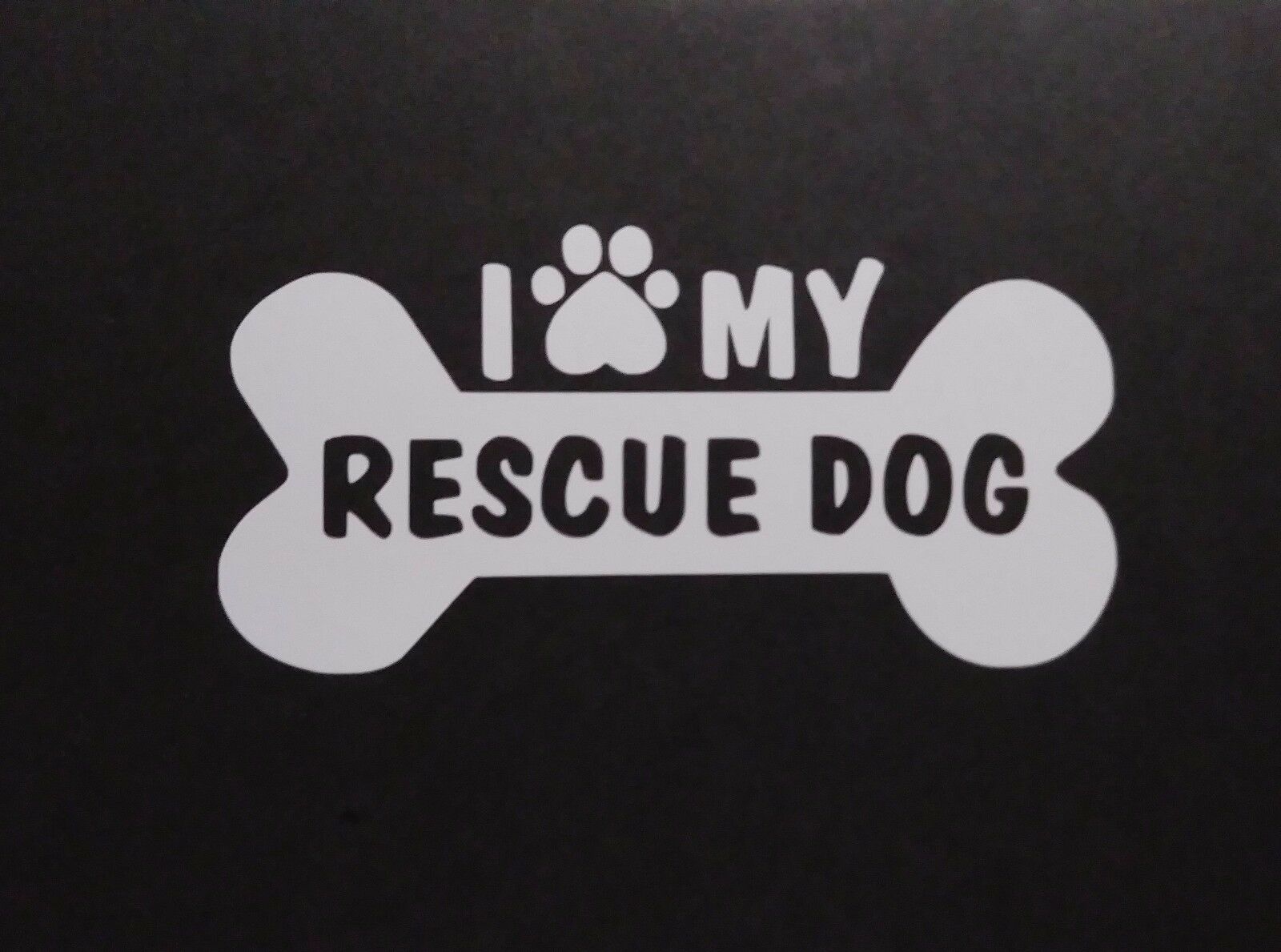  I Love My Rescue Dog Vinyl Decal